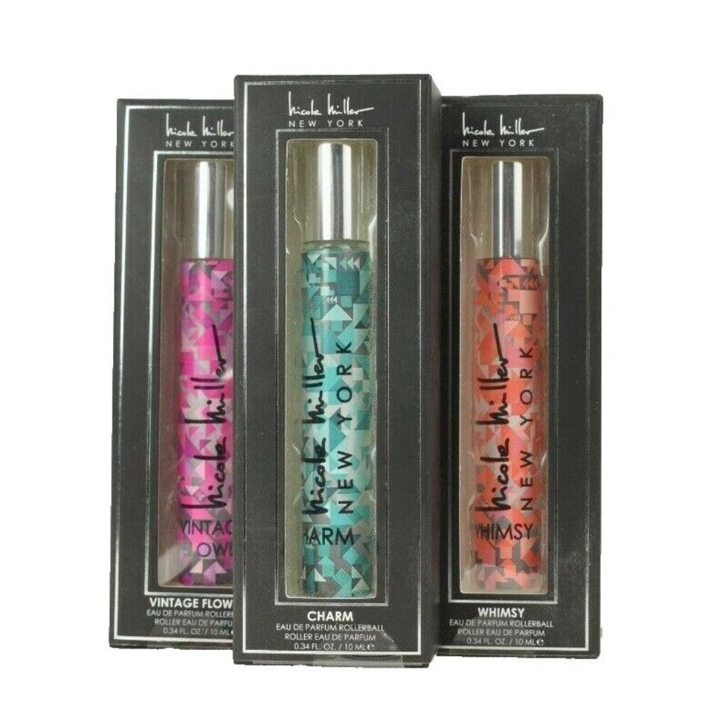 Nicole Miller New York Eau de Parfum Rollerball 0.34fl oz 3 Pack (New)